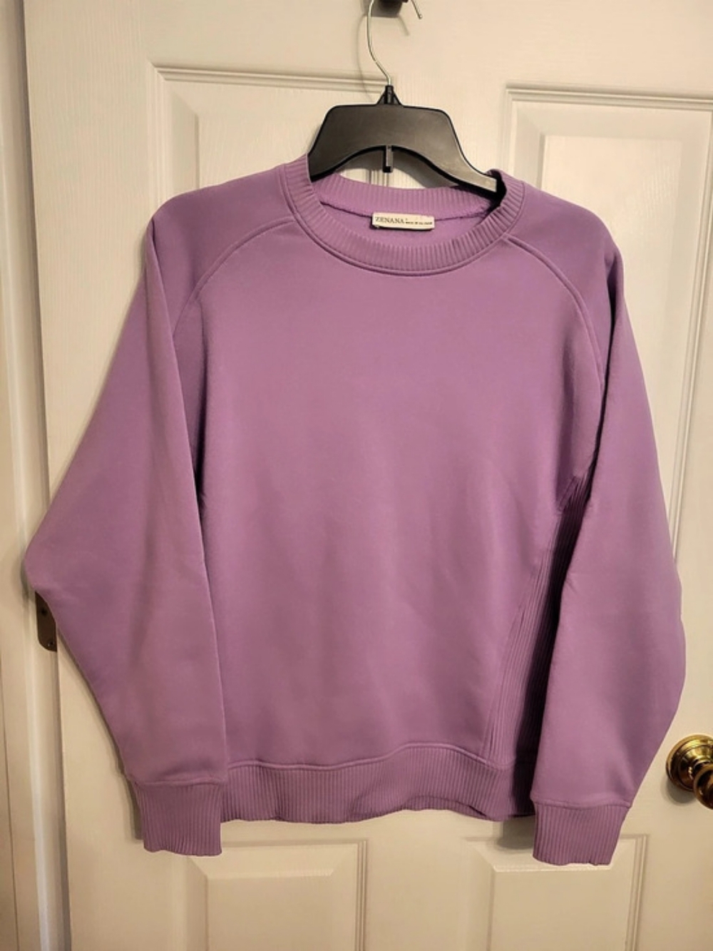 NWOT ZENANA Purple Crewneck Sweatshirt Size Small